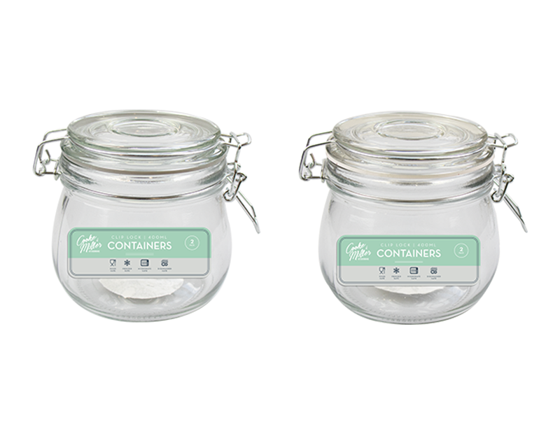 Glass Jar with Clip Top Lid 450ml